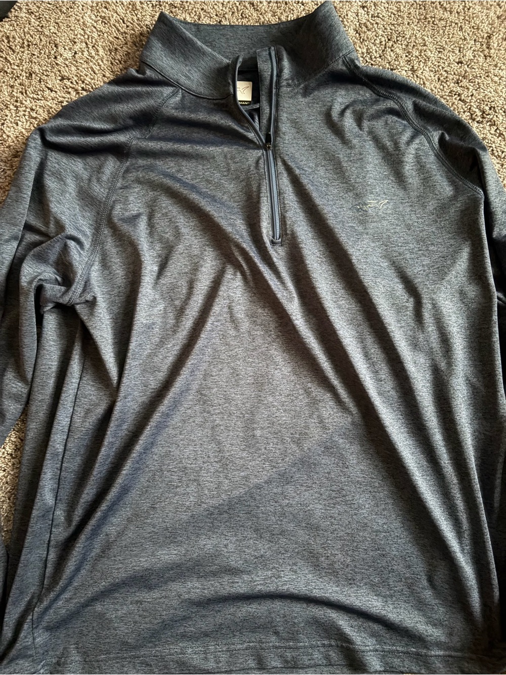 Men's Greg Normal Navy Quarter-Zip Pullover